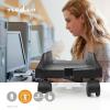 CARRELLO CON RUOTE PORTA PC NEDIS CSTD101BK LARGHEZZA REGOLABILE 14.5 - 24.2 cm PESO MAX  20 kg COLORE NERO